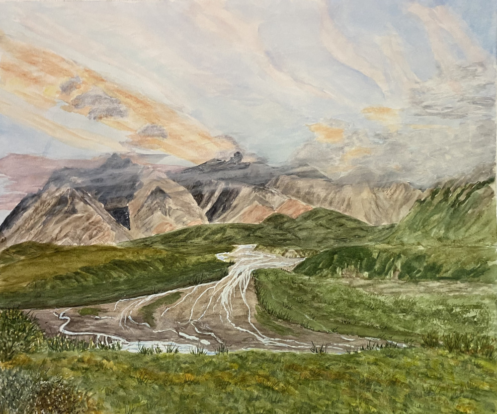 Landscapes Alaska Watercolor Artist Melanie Walters Denali National Park