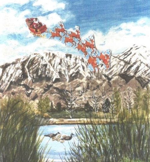 Holiday Card Christmas Card Watercolor Artist Landscape Fine Art Melanie Walters