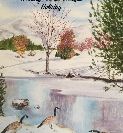 Watercolor Artist Holiday Card Melanie Walters