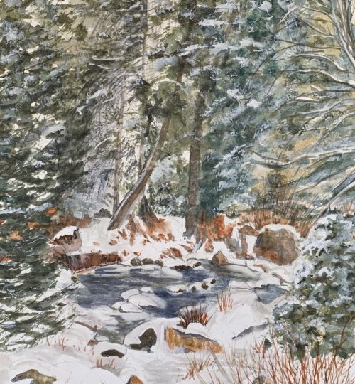 Watercolor Artist Landscape Seasons Greetings Melanie Walters