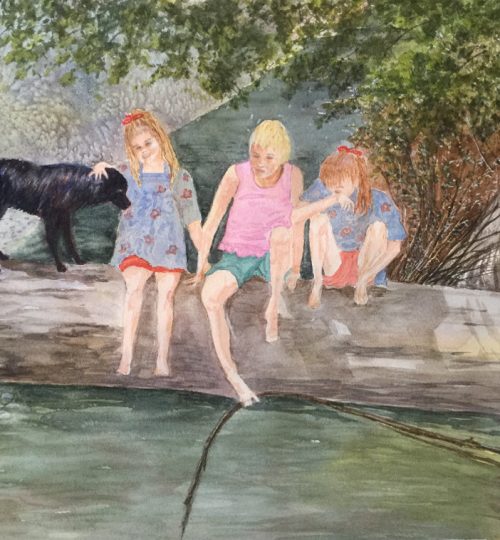 Watercolor Artist Dog Log Kids Melanie Walters