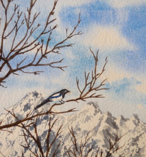 Watercolor Artist Tree Bird Nevada Melanie Walters